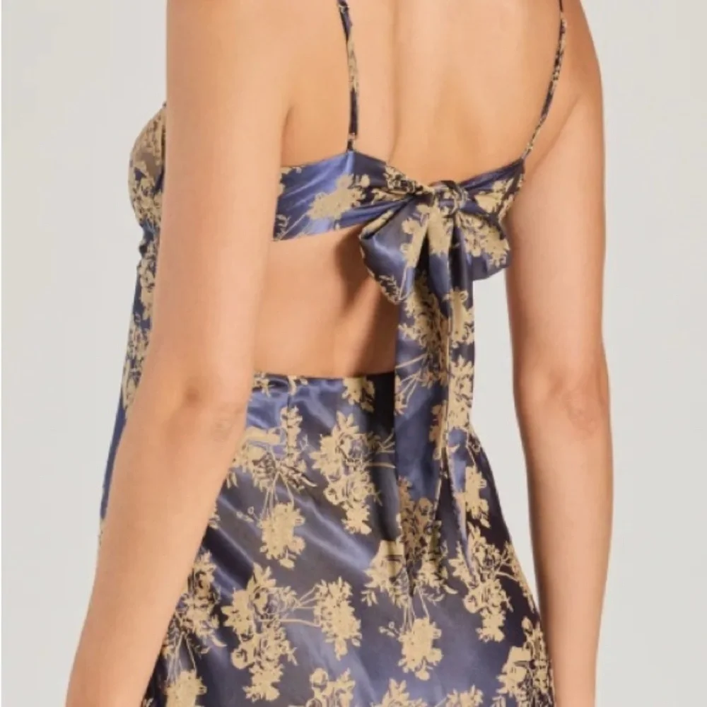 Bobbles & Lace Floral Bustier Satin Bow Women’s Slip Mini Dress Small EUC